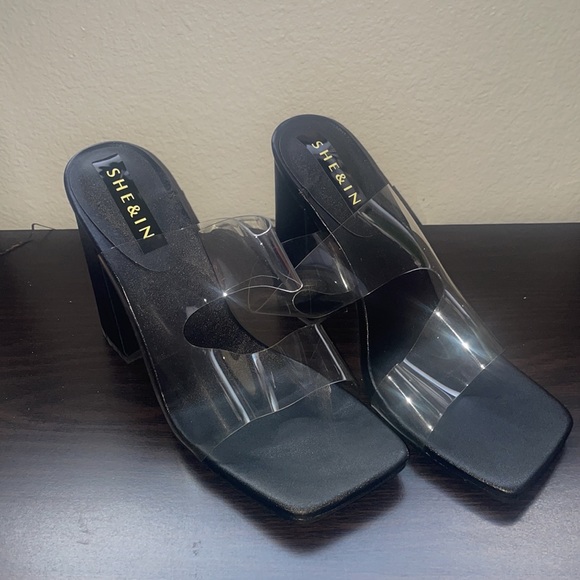 Black clear chunky heel - Picture 2 of 4